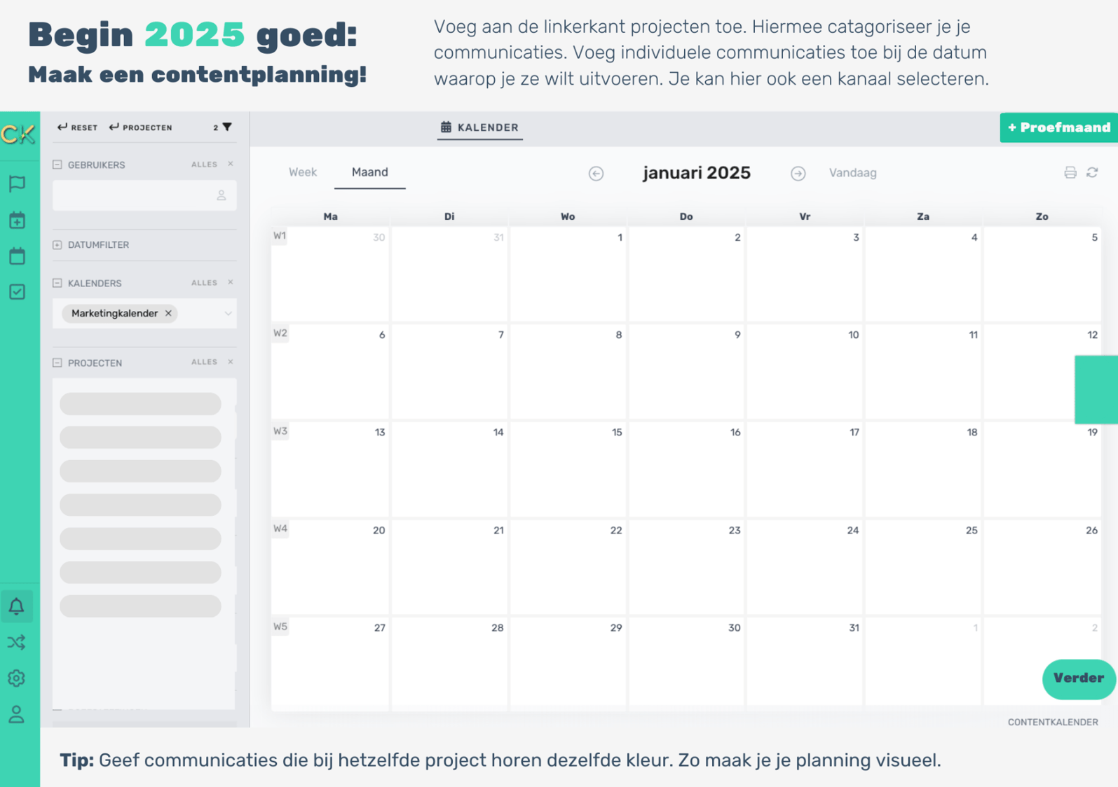 Contentkalender Template