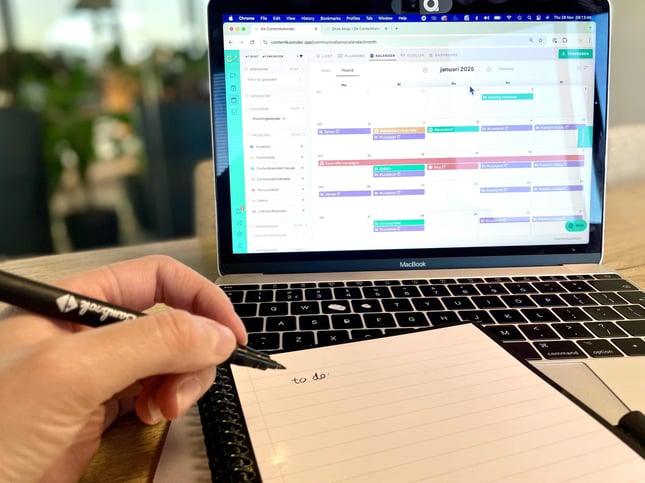 Content Kalender to do's