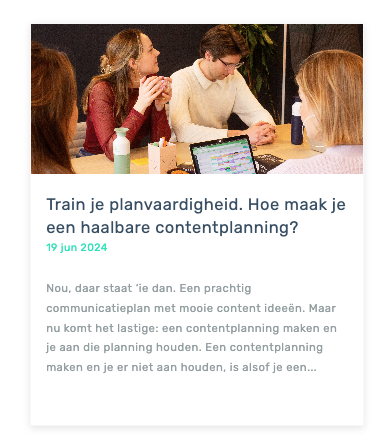 Blog: train je planvaardigheid